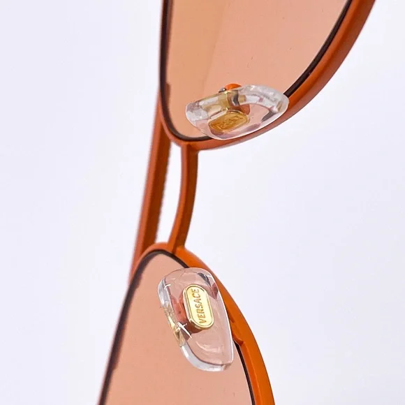 NEW VERSACE VE2249 1485/74 AVIATOR SUNGLASSES VERSACE MOD 2249 ORANGE AVIATOR - Picture 10 of 15